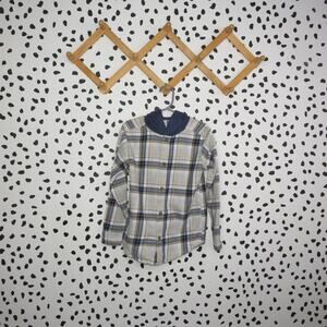 Carter’s Plaid Print Hooded Boys Button Up Long Sleeve Shirt